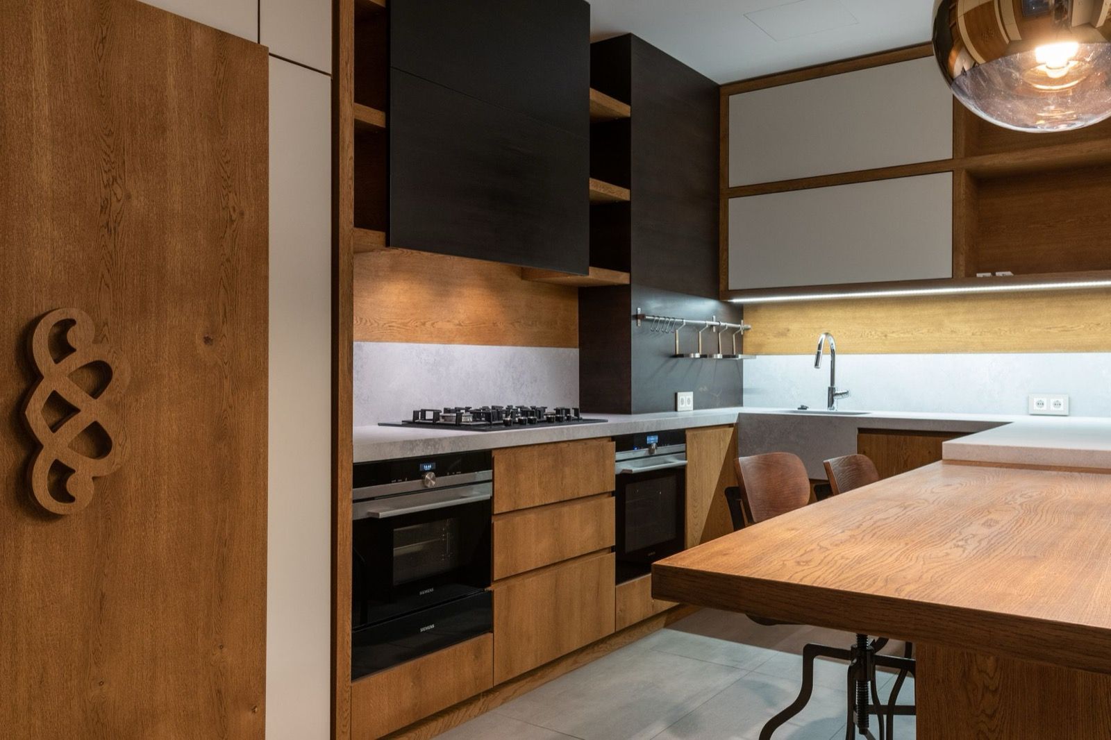 Modern Kitchen with Wood Cabinets